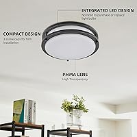 Vista 42 de Lámpara de techo LED de 13 pulgadas de montaje empotrado, luces de techo ajustables de 2700K/3000K/3500K/4000K/5000K, iluminación regulable