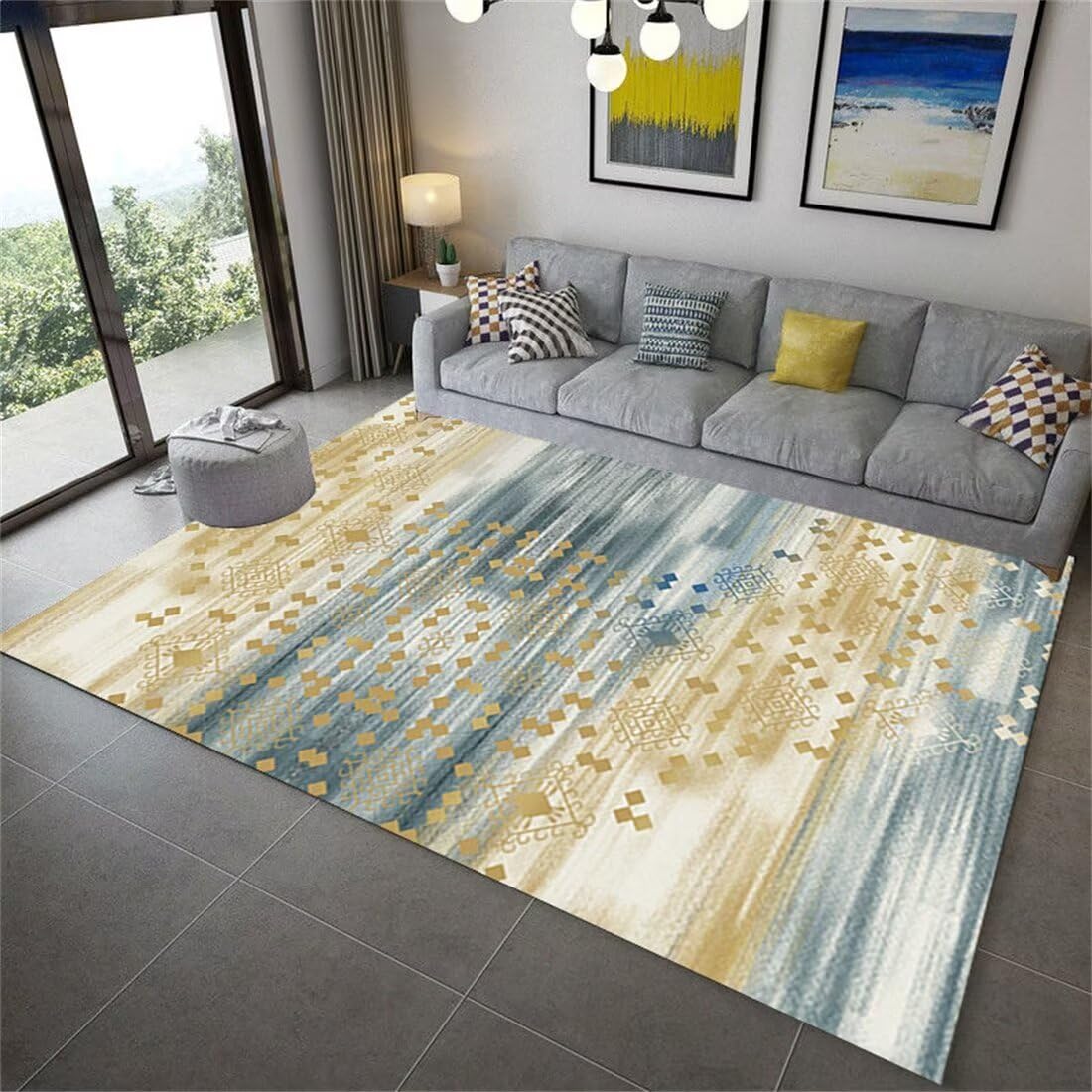 Tapis de chambre enfant lavable et isolant phonique anti-bruit pour salon moderne 70x140