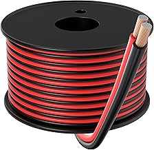 ECENCE 14 Gauge AWG Speaker Wire Cable 100ft red-Black for Car, Home, HiFi, RV or Home Theater CCA
