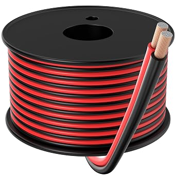 ECENCE 14 Gauge AWG Speaker Wire Cable 100ft red-Black for Car, Home, HiFi, RV or Home Theater CCA