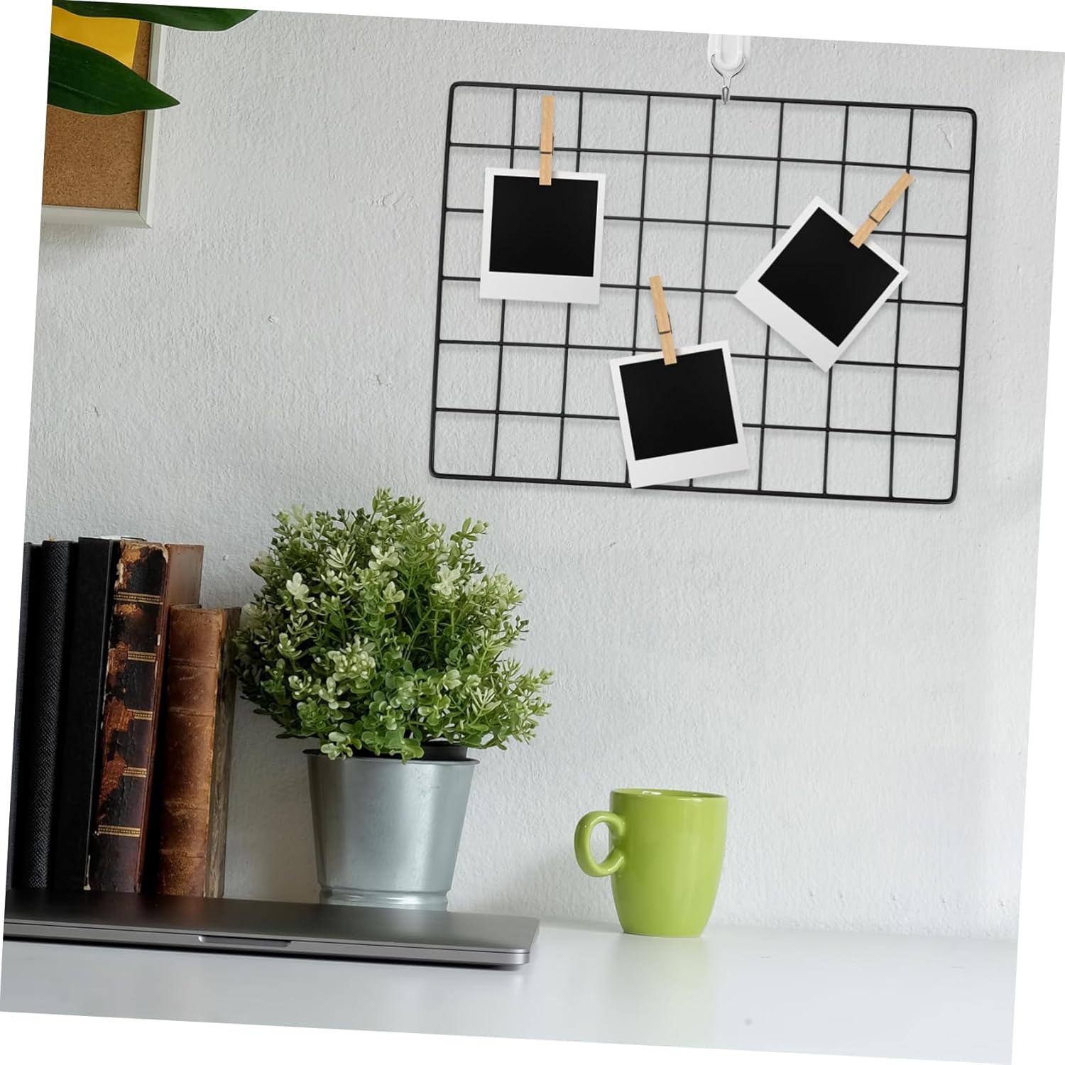 ABOOFAN 3pcs Wall Grid Panel for Photo Display Sturdy Wire Grid Multi-functional Wall Hanging Decoration for Dorm Room Bedroom and Living Space