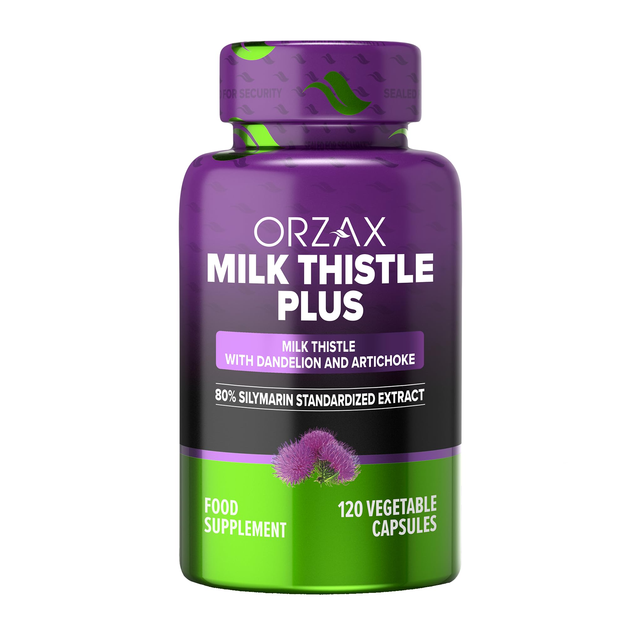 Sponsored Ad – ORZAX Milk Thistle 250 mg - Herbal Supplement with 80% Silymarin Supplement, Dandelion, Artichoke Extract - Supports Liver Health - Halal and Dairy-Free - 120 Vegetable Capsules