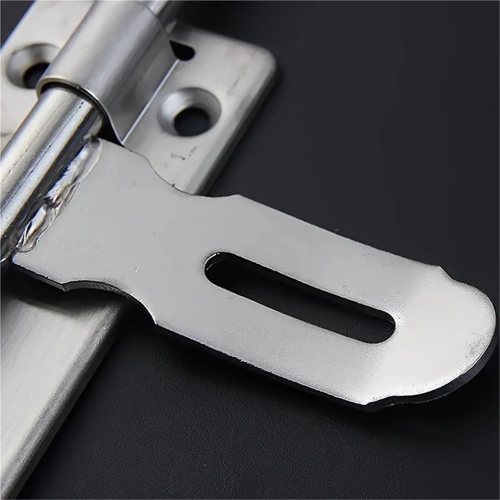 Set di 5 serrature for porta in acciaio inox con chiavistello e lucchetto, spazzolato Per Porta