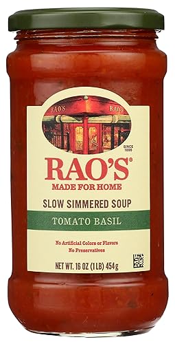Rao's Made for Home Tomato Basil Soup, 16oz, Traditional Italian Heat and Serve Soup, Made with Premium Quality Ingredients - Tomato Basil - 16 Ounce (Pack of 1)