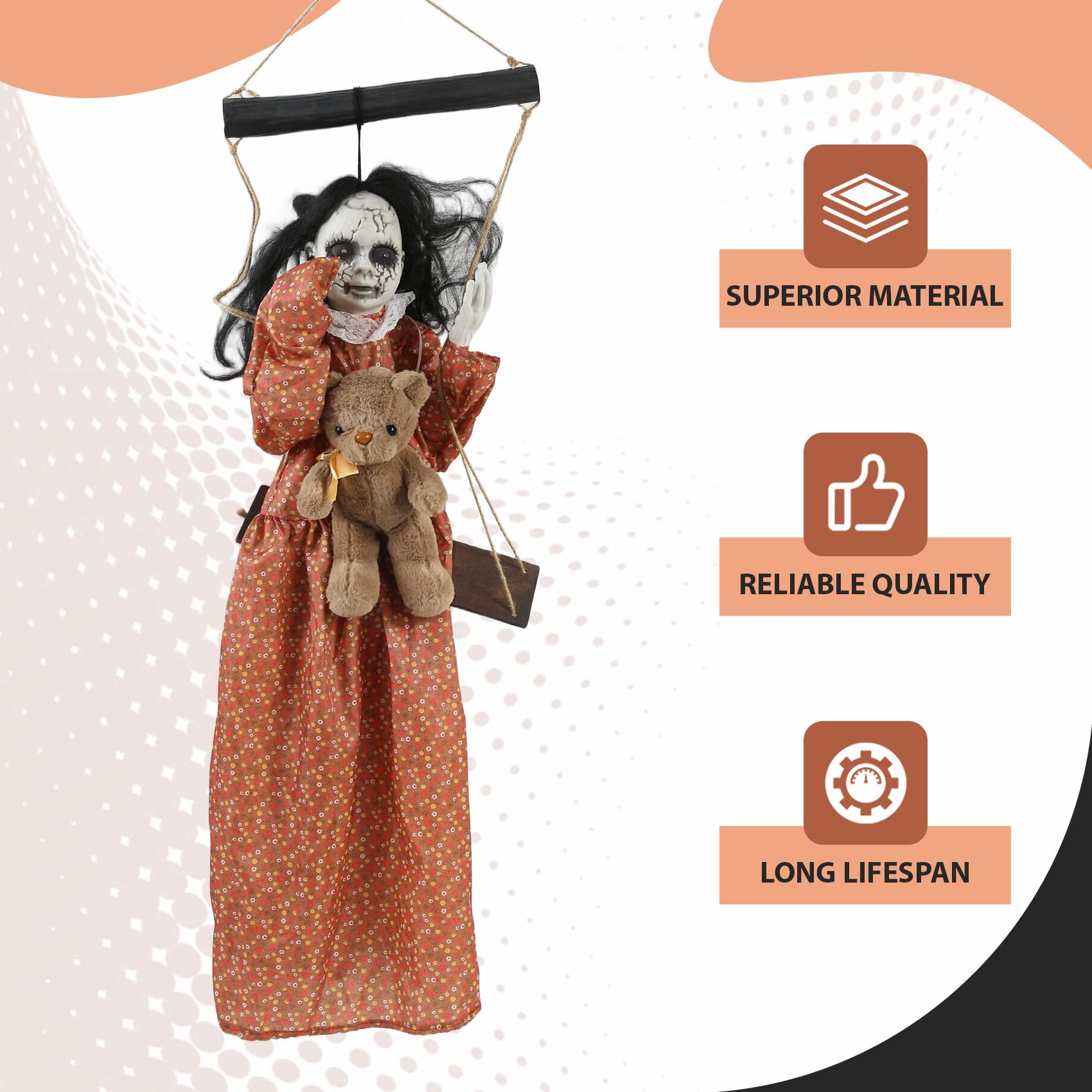 Straszne dekoracje halloweenowe na zewnątrz dekoracje halloweenowe duże straszne dekoracje halloweenowe rekwizyty do wewnątrz i na zewnątrz dekoracje halloweenowe