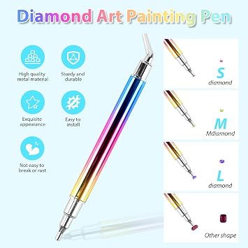 Electric Diamond Art Painting Pen, Vacuum Diamond Painting Pen Kits with Storage Tray, 3 Adjustable Suction Level Diamond Art Accessories Tools, E-Painter No Max Need, Quiet and Long-Lasting