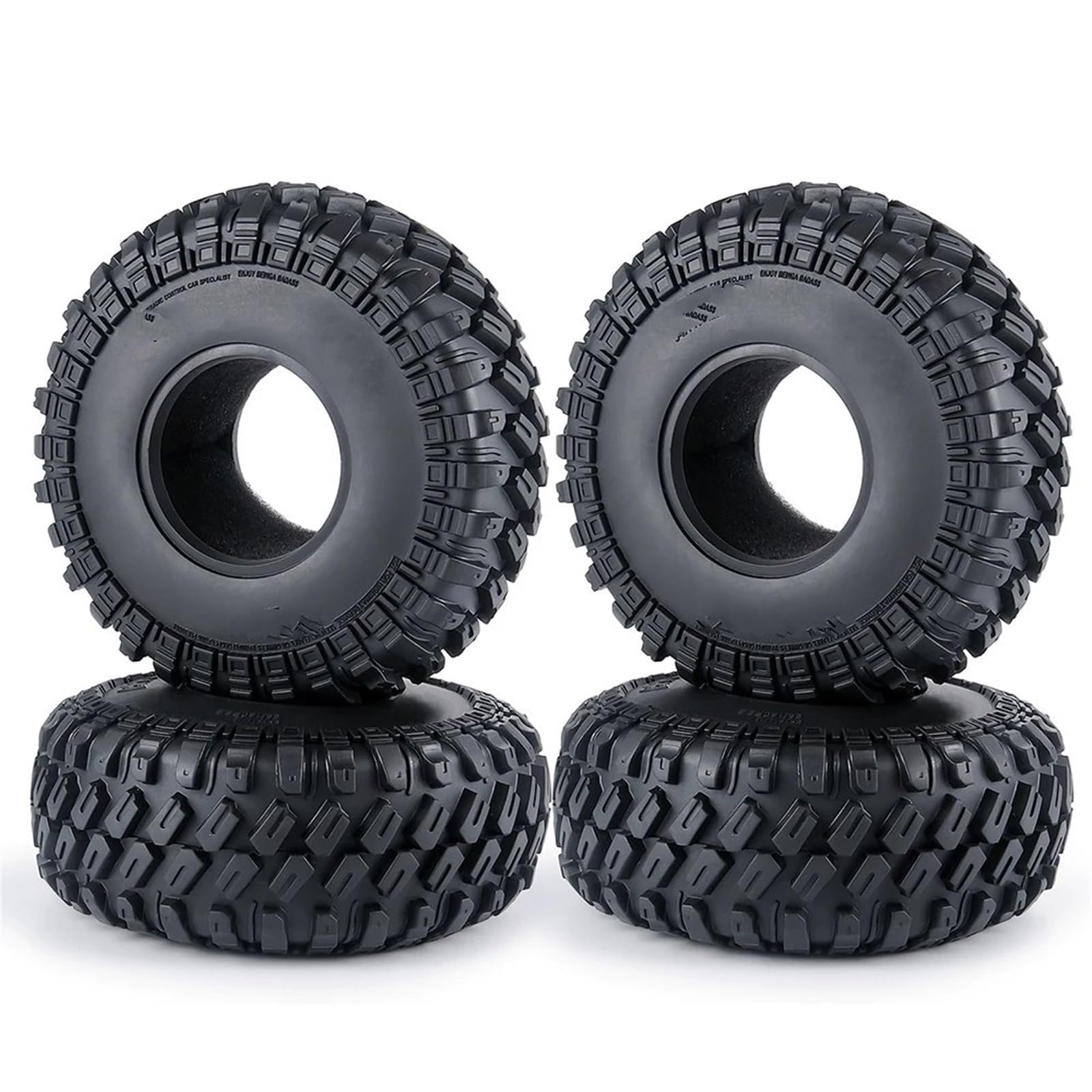 Compatible con Axial para SCX10 90046 AXI03007 TRX4 TRX6 D90 1/10 Coche Trepador De Control Remoto 4 Uds Neumáticos De Goma De 1,9/2,2 Pulgadas Neumáticos Coche RC
