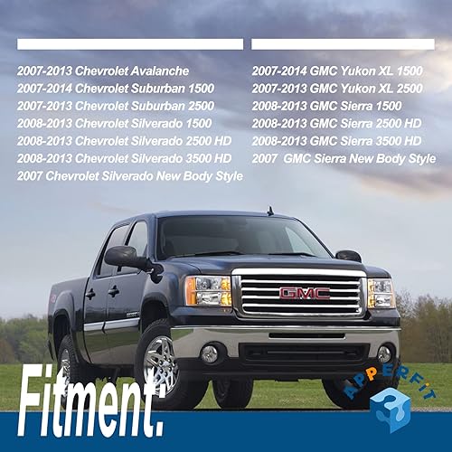 Miniatura 3 de APPERFiT Manija reclinable para asiento delantero derecho compatible con Chevy Chevrolet Avalanche Silverado Suburban, GMC Sierra Yukon 2007-2013