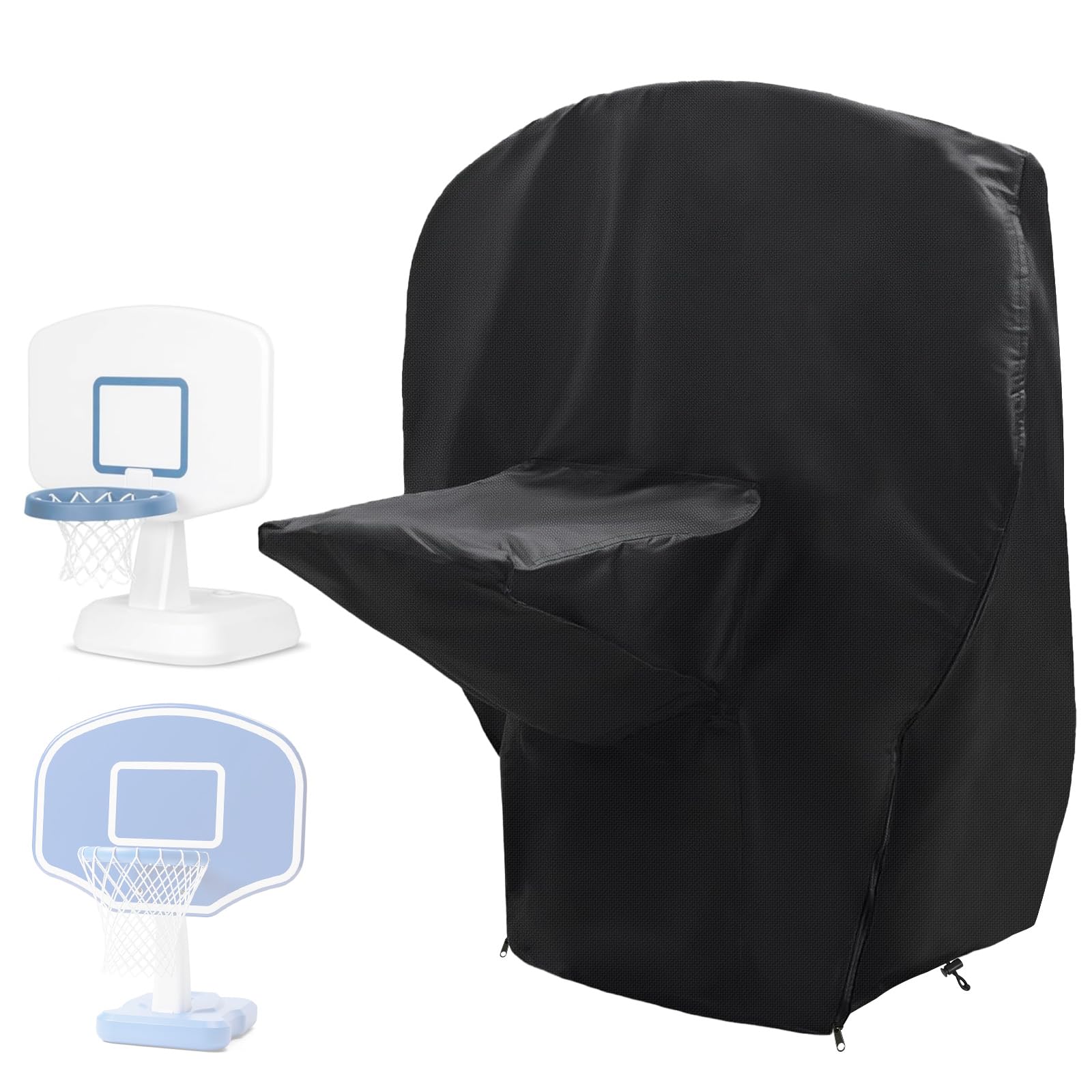 Roasivi Outdoor Pool Basketball Hoop Cover Poolside High Density Waterproof Dustproof Swimming Pool Basketball Hoop Cover with Adjustable Drawstring &