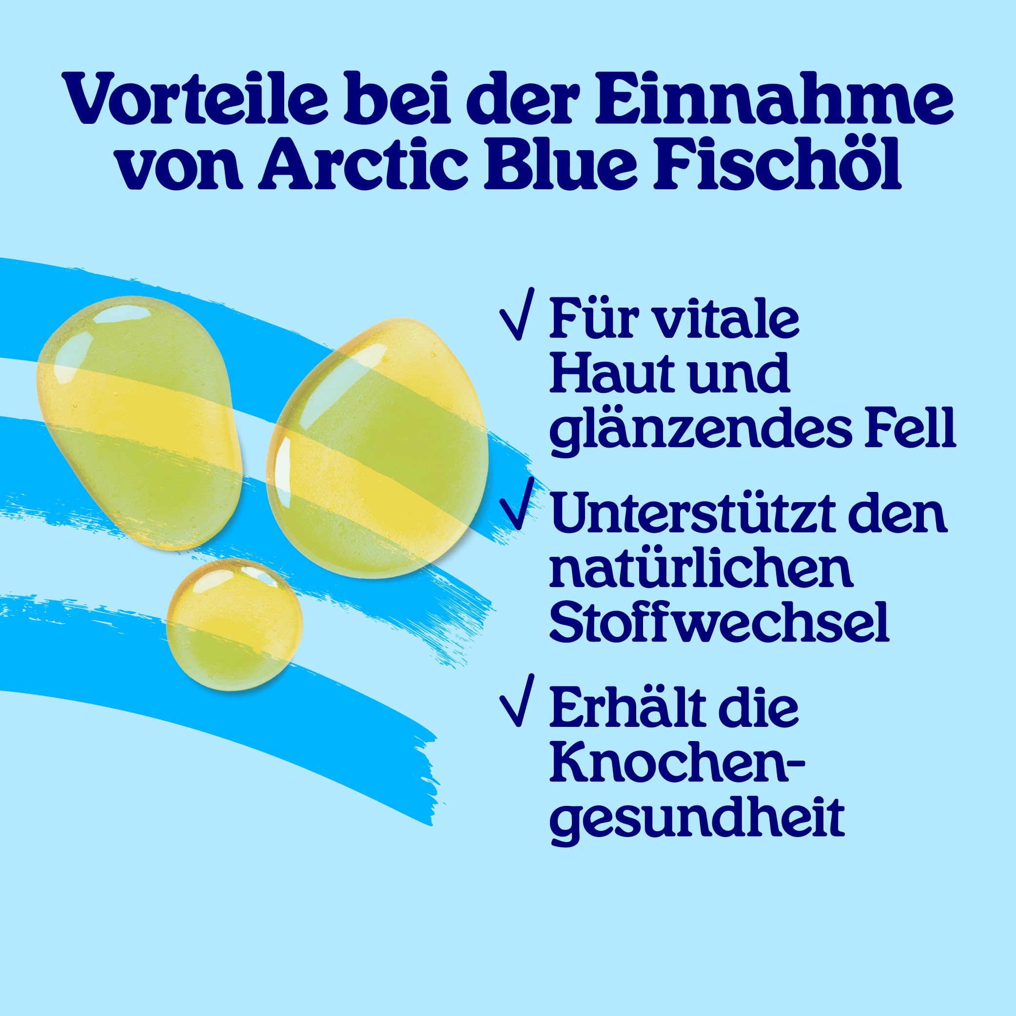 Arctic Blue Premium Omega 3 Fischöl 300ml für Hunde und Katzen in Lebensmittelqualität - Omega 3 & 6 Fettsäuren mit EPA & DHA - Öl für gesunden Stoffwechsel, glänzendes Fell und gesunde Haut