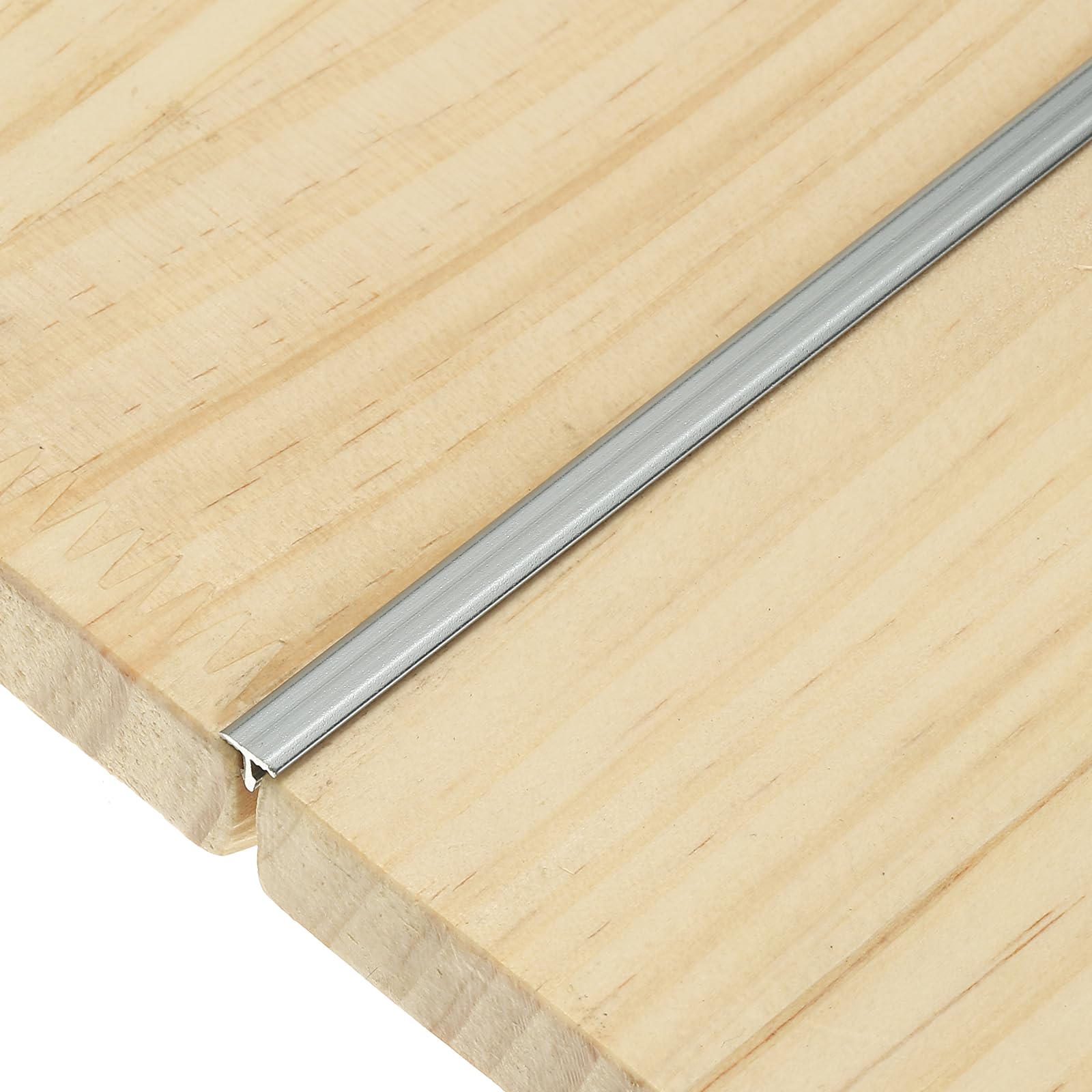sourcing map 3Pcs T-Molding Transition Strips, 9m x 6mm (L x W) Aluminium Alloy Floor Flat Divider Strip Vinyl Flooring Edging Trim for Floor Gaps Doorways, Matte Gray