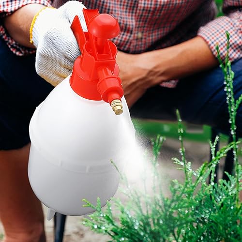 Miniatura 6 de Pulverizador manual de jardín de 27 onzas, pulverizador manual de jardín con boquilla de latón de seguridad ajustable, botella de agua a presión de