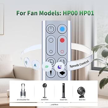 TP05 PH01 TP4A TP4B Remote Control For Dyson Hot + Cool Fan