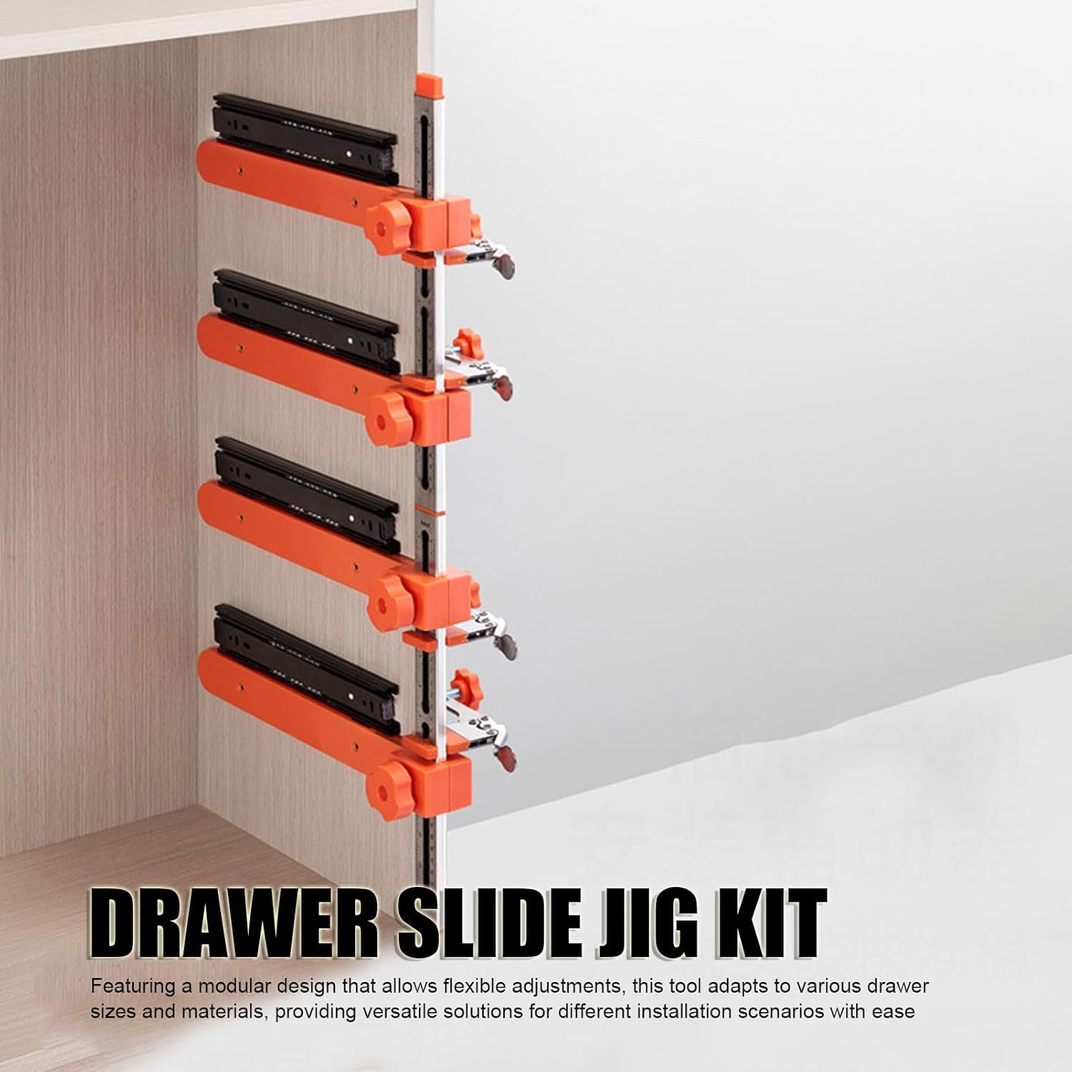 Hilitand Drawer Slide Jig, Cabinet Drawer Installation Tool with Accurate Positioning Mechanism for Woodworking Enthusiasts, Fast and Stable Results for Home Projects