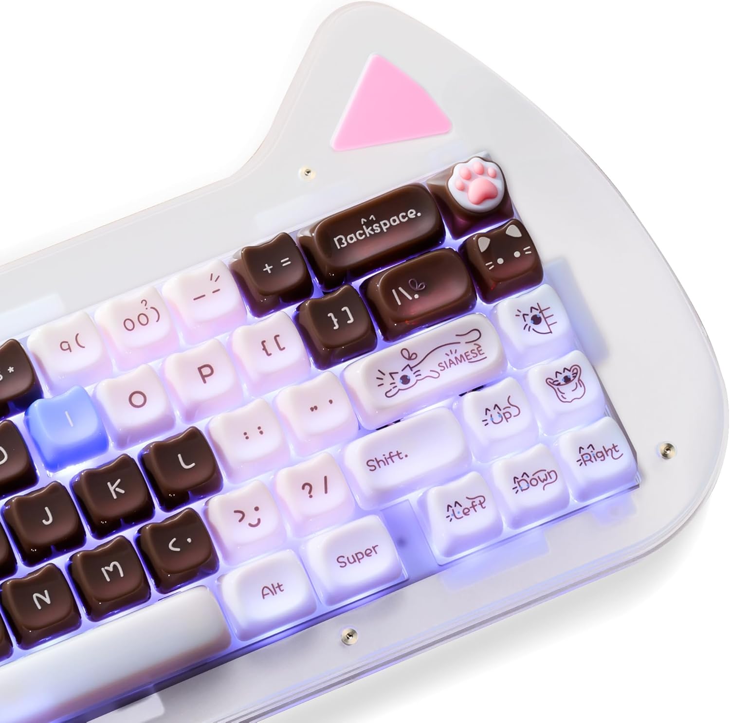 HITIME x XVX Jelly Keycaps - Cute Jade Keycaps, Ragdoll Cat Ceramic Keycap 60 65 75 100 Percent, Mao Profile, Custom Keycap 148 Keys Set for 100%, 75%, 65%, 60% Mechanical Keyboard