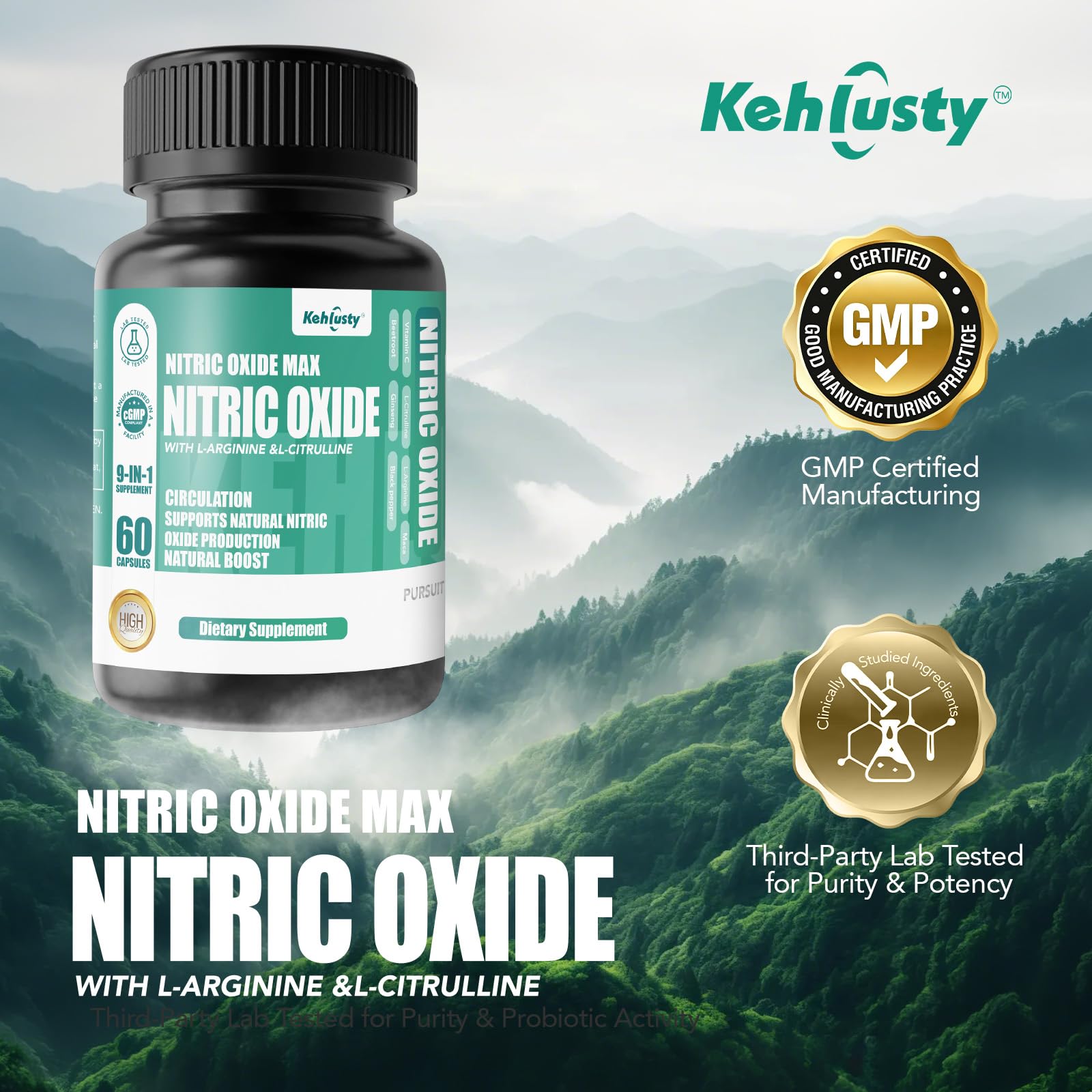 Nitric Oxide Booster Supplements for Men, 60 capsuals — Amazon image 6