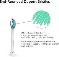 Vista 4 de Toothbrush Replacement Heads Compatible with Philips Sonicare Replacement Heads, Electric Brush Head for 4100 5100 6100 9023 W Optimal Plaque Verde