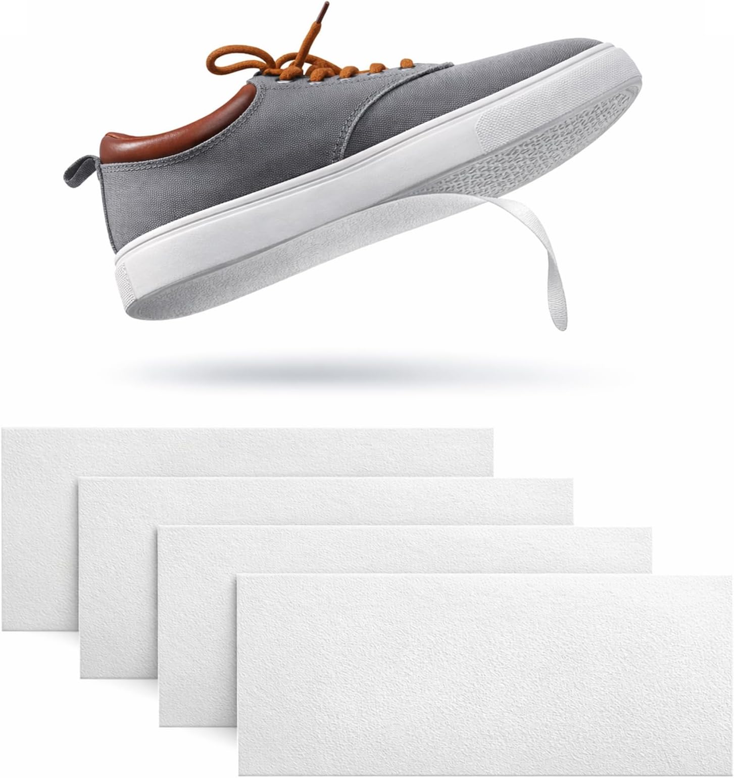 4 Pack Shoe Sole Protector for Sneakers, 12.6 * 4.7in Clear Shoe Bottom Guard Cover, Non Slip Easy Install Sneaker Bottoms Protection
