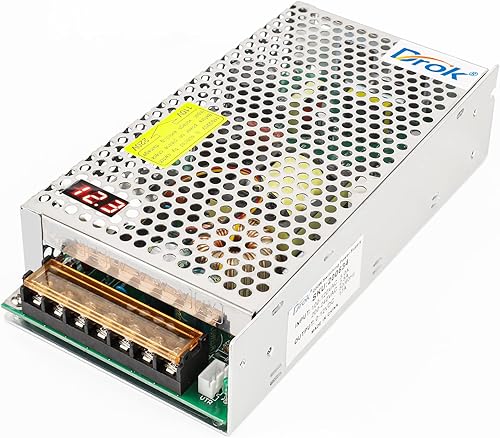 Miniatura 2 de DROK Fuente de alimentación de 24 V, CA 110 V220 V a CC 0-24 V 0-20 A 480 W, adaptador ajustable de amplificador de voltios regulado 5 V 12 V 24 V