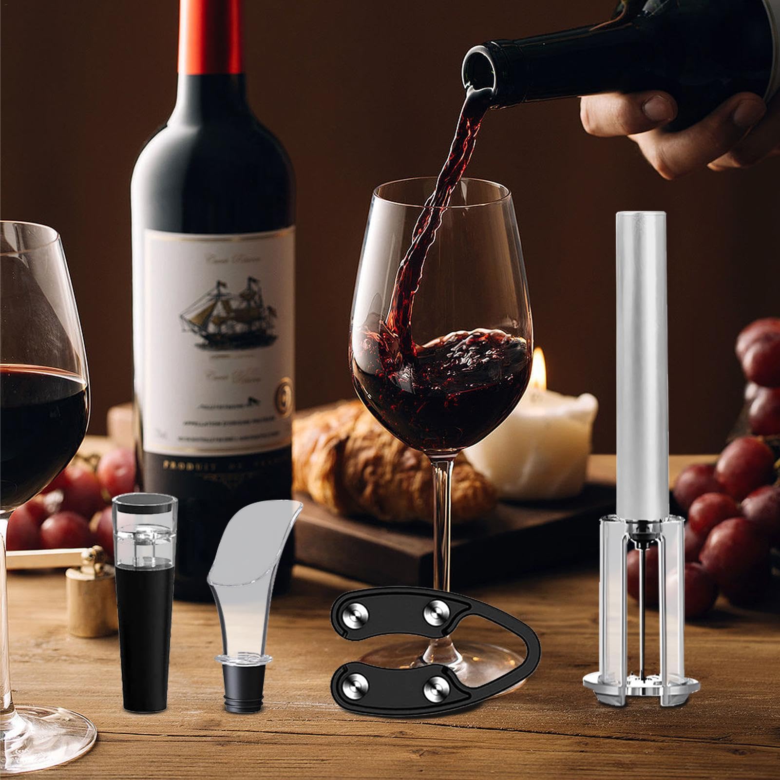 Amazon | ワイン栓抜きセット、ワインコルク栓抜きキット