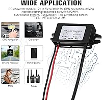 Vista 6 de Weewooday 12 V a 5 V convertidor DC módulo buck adaptador de alimentación USB convertidor de alimentación para coche regulador (1 pieza)