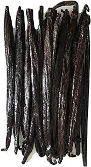 12 Tahitian Vanilla Beans Grade A for Extract, Cooking and Baking. 6"-7" Fresh NON-GMO Gourmet Whole Pods by FITNCLEAN VANILLA.