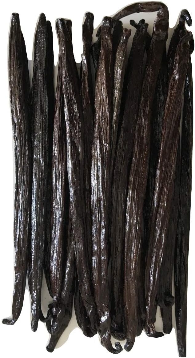 12 Tahitian Vanilla Beans Grade A for Extract, Cooking and Baking. 6"-7" Fresh NON-GMO Gourmet Whole Pods by FITNCLEAN VANILLA.