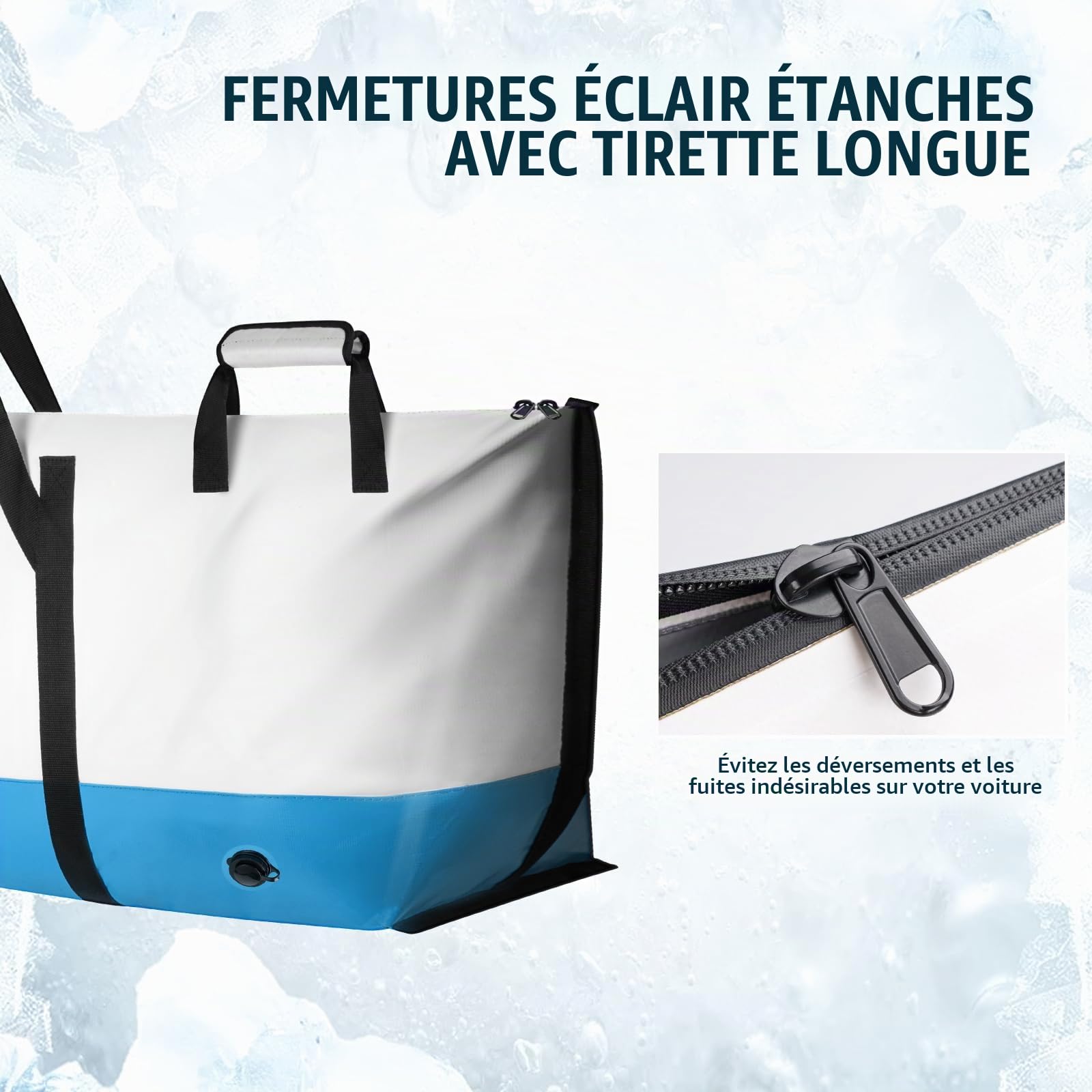 THKFISH Sac isotherme pour poisson, isolant, pour pêche, 152 x 51 x 23 cm, imperméable avec fermeture éclair lisse résistante à l'eau, maintient le froid et la fraîcheur pendant plus de 48 h