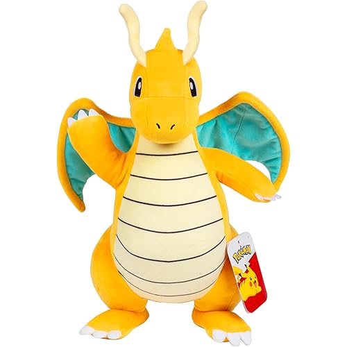 Pokémon 12" Dragonite Plush - Officially Licensed - Generation 1 Dratini & Dragonair Evolution - Authentic Soft Stuffed Animal Toy Figure - Christmas Stocking Stuffer Gift for Kids, Boys, Girls - 2+