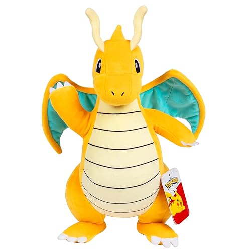 Pokémon 12" Dragonite Plush - Officially Licensed - Generation 1 Dratini & Dragonair Evolution - Authentic Soft Stuffed Animal Toy Figure - Christmas Stocking Stuffer Gift for Kids, Boys, Girls - 2+