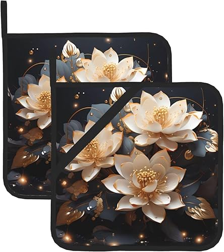 Soportes para ollas de cocina, accesorios de horno resistentes al calor, almohadillas calientes para cocinar hornear (8 x 8 pulgadas) Bohemian