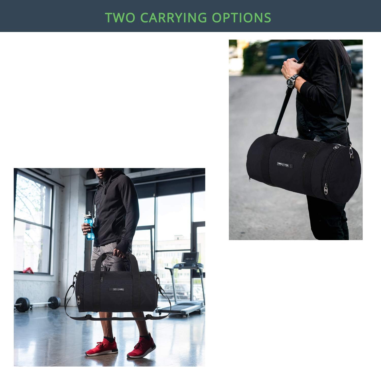  | SimpleCarry Large Duffle Bags Gym Bags Weekender Bags For Women Travel Overnight Luggage Bag Waterproof Adjustable Shoulder Strap Duffle Bags (Black) | Travel Duffels