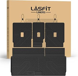 LASFIT Custom Floor Mats & Cargo Backrest Liner for 2025-2026 Ford Expedition & Lincoln Navigator 7-Seat - TPE All-Weather Easy Clean Protection