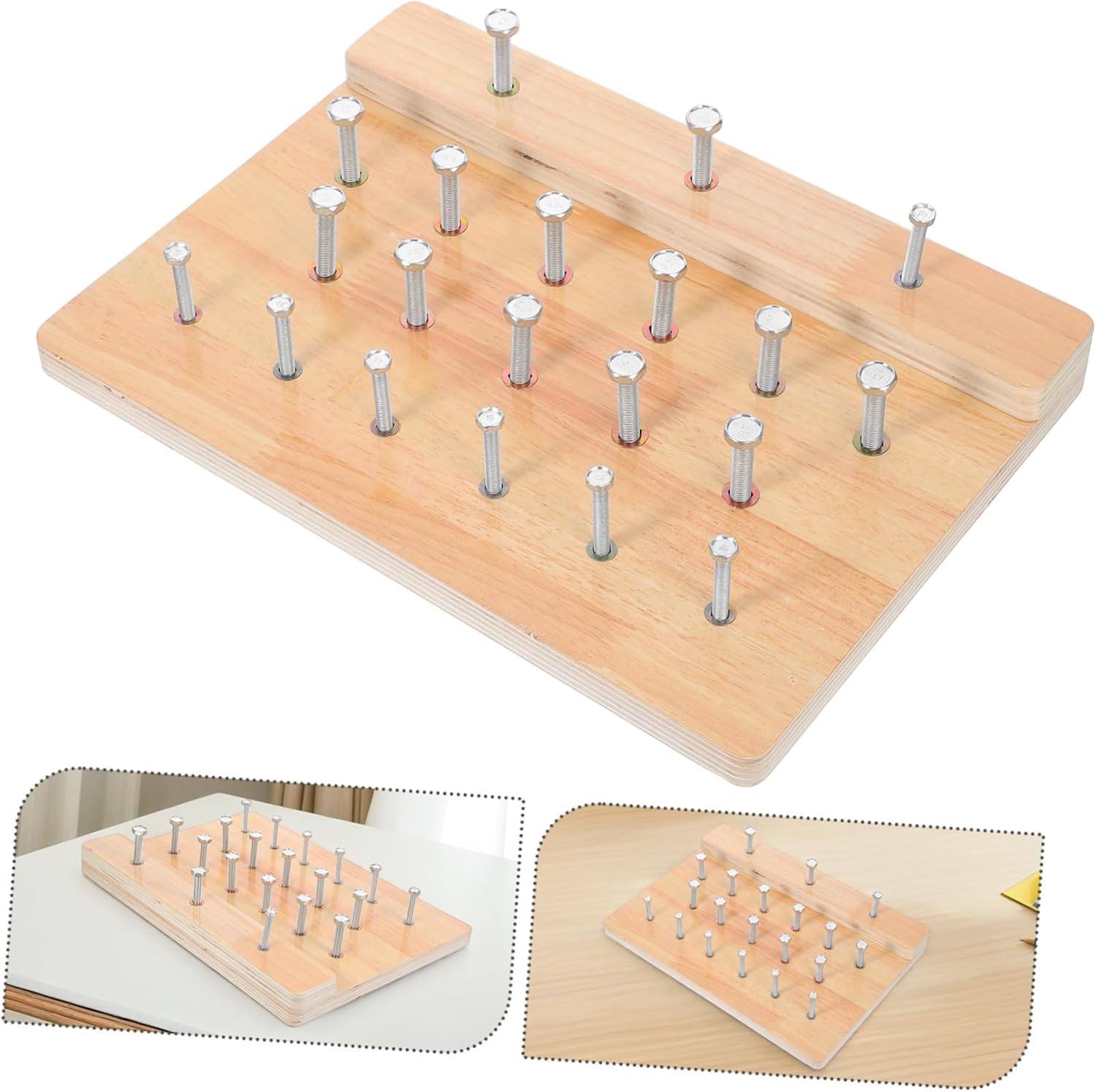Kisangel Adaptive Equipment for Hands Finger Rehabilitation Training Board Pegs for Therapy Exercises