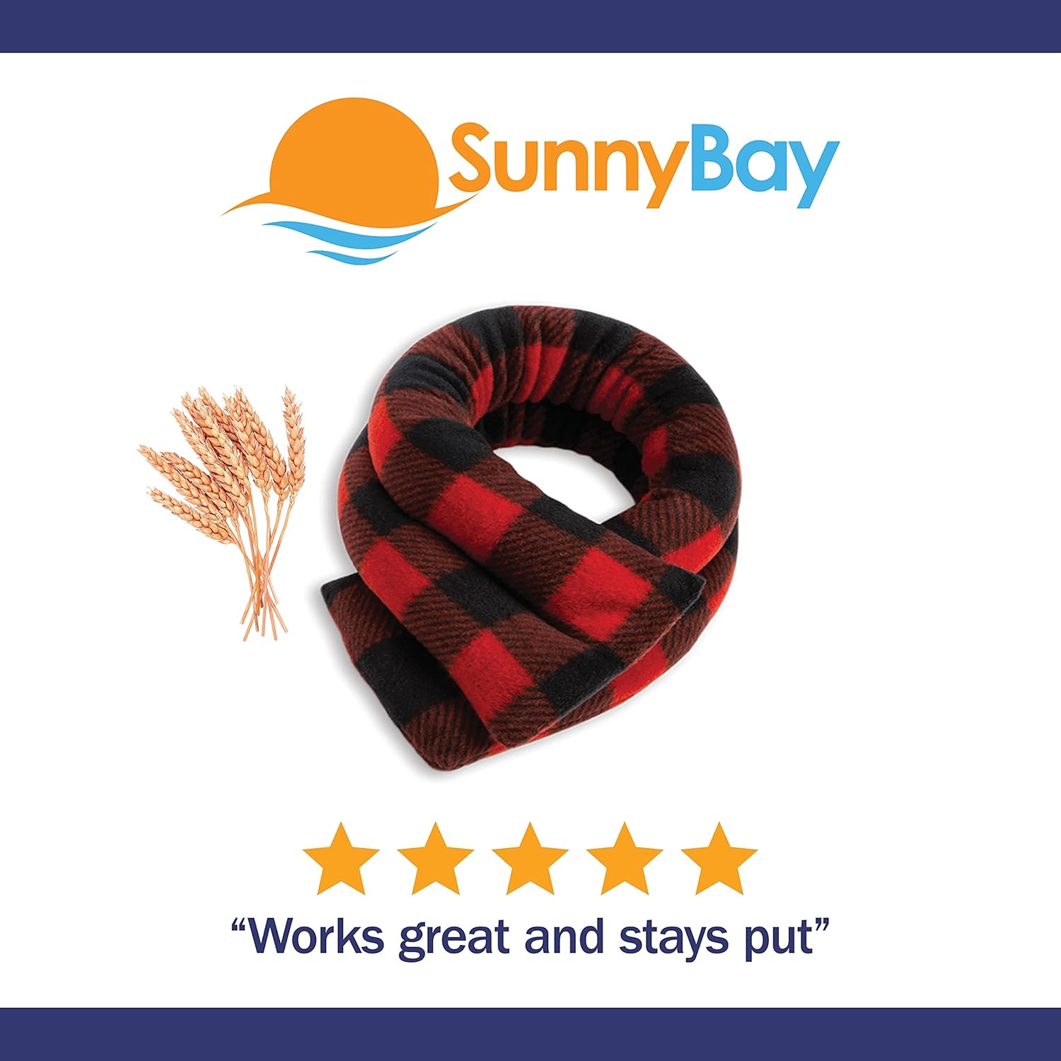 SunnyBay Heated Pillow Shoulders & Neck Wrap – Microwavable & Freezer-Safe Wheat-Filled Heating Pad Helps Relieve Tight, Sore Muscles, Buffalo : Health & Household