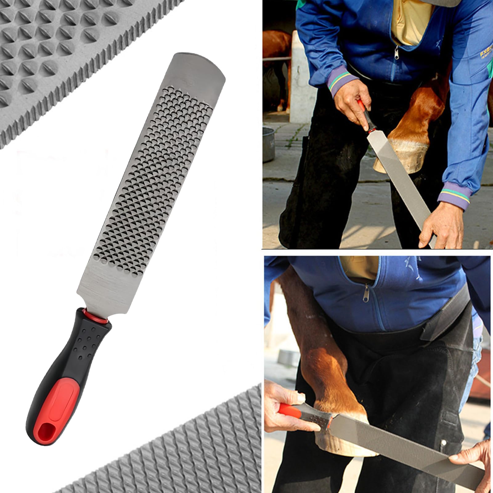 Lima De Herradura,8 Pulgadas 200MM Lima Para Pezuñas De Caballo Con Mango,Cuchillo Para El Cuidado De Las Pezuñas,Escofina Para Pezuñas,Escofina Profesional Para Lima De Caballos Para Vaca,Caballos
