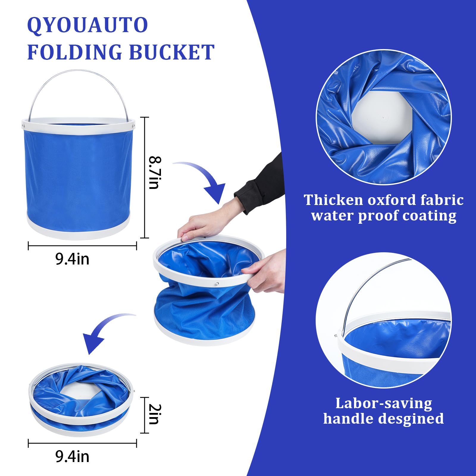 QYOUAUTO 10Pcs Car Detailing Kit Includes Bucket Detail Soft Brushes Drying Towels Auto Cleaning Gel for Automotive Interior Cleaning, Dashboard, Exterior Clean