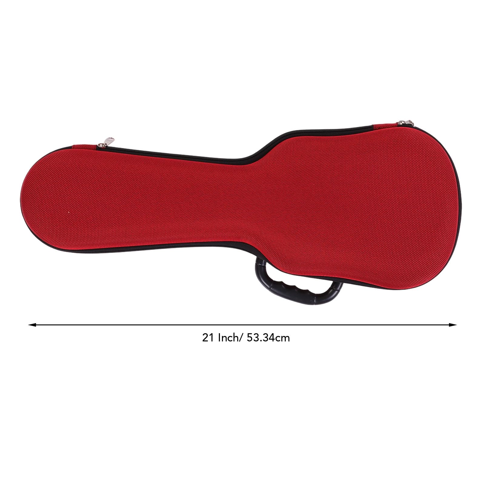 Generic Ochronna Torba na gitarę akustyczną 21" z Pluszowym Wnętrzem dla Entuzjastów Ukulele (czerwony)