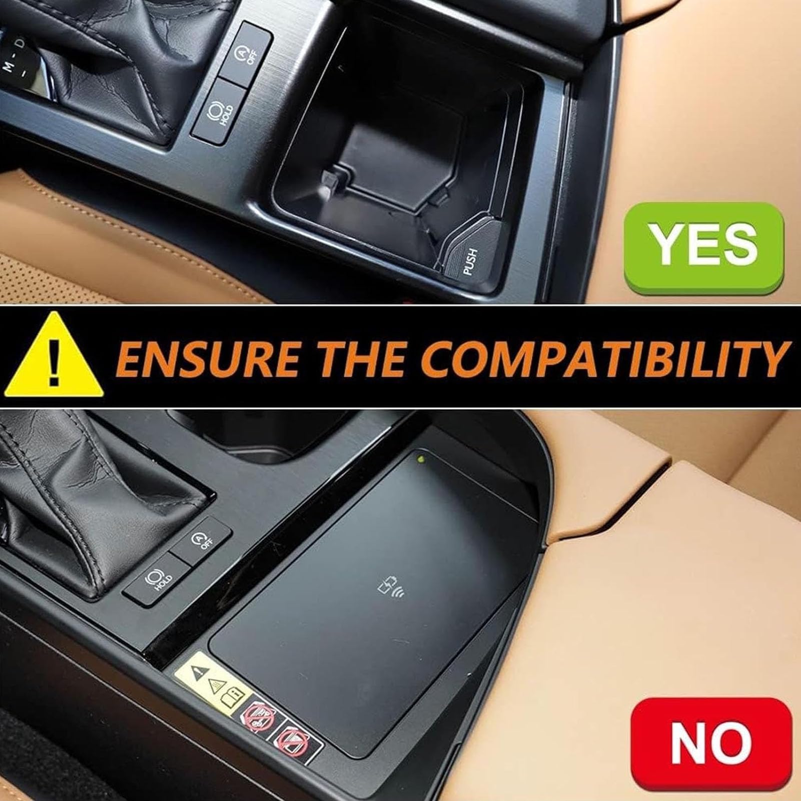 Cargador De Coche Inalámbrico para Lexus ES 2018-2022 Panel De Accesorios De Consola Central,Cargador De Teléfono De Carga Rápida Qi De 15 W Con Puertos USB para Cualquier Teléfono Habilitado p
