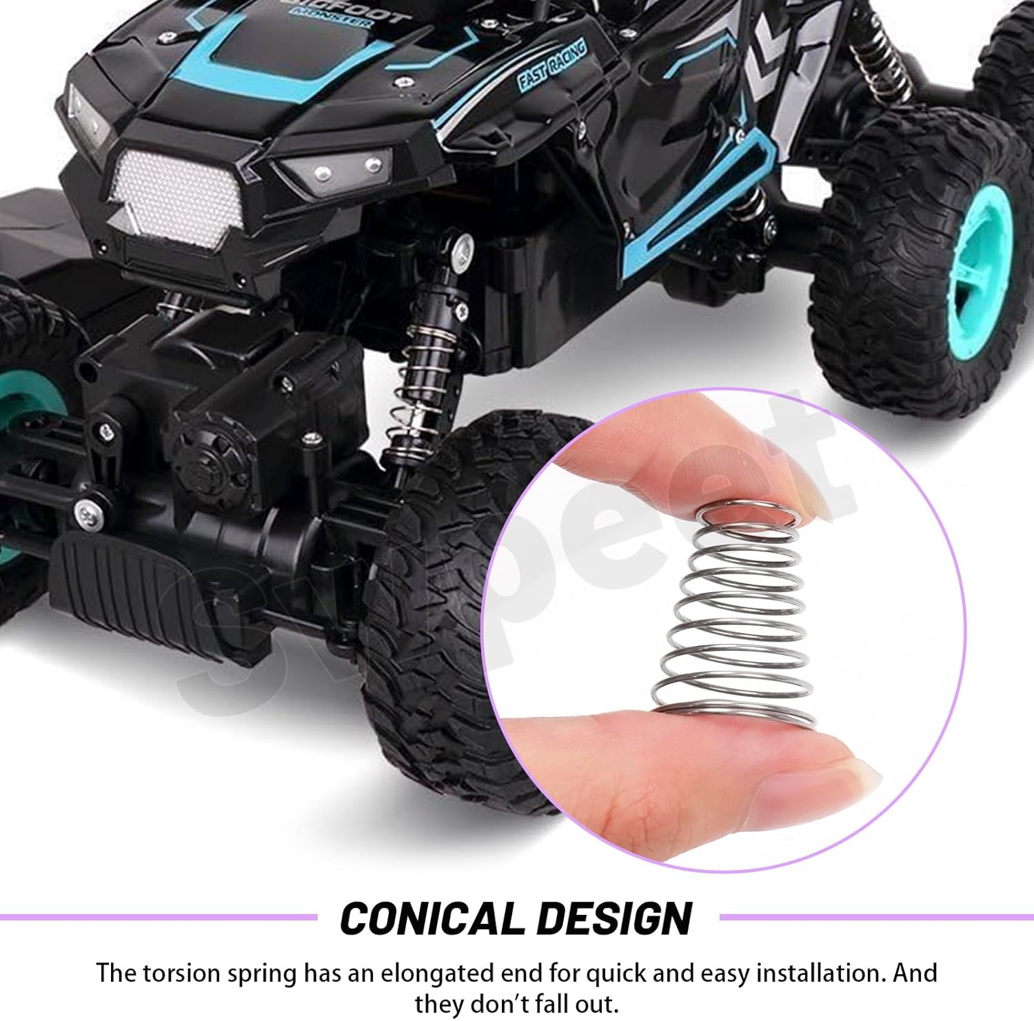 Swpeet 148Pcs 3 Styles Stainless Steel Compression Springs Assortment Kit, 0.3/0,5/0.7/0.8/1 mm Conical Spring Compressed Spring, 0.3/0.4/0.5 mm Compression Springs, 1.5mm-45/90 Degree Torsion Spring