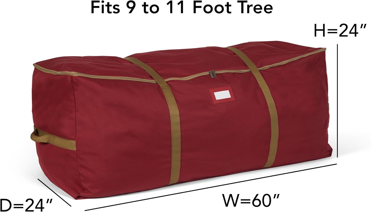 Covermates Keepsakes Christmas Tree Cinch Bag – Durable Polyester Tree Storage with Reinforced Handles & Built-in Cinch Straps – Trees, Lights & Holiday Décor, Red