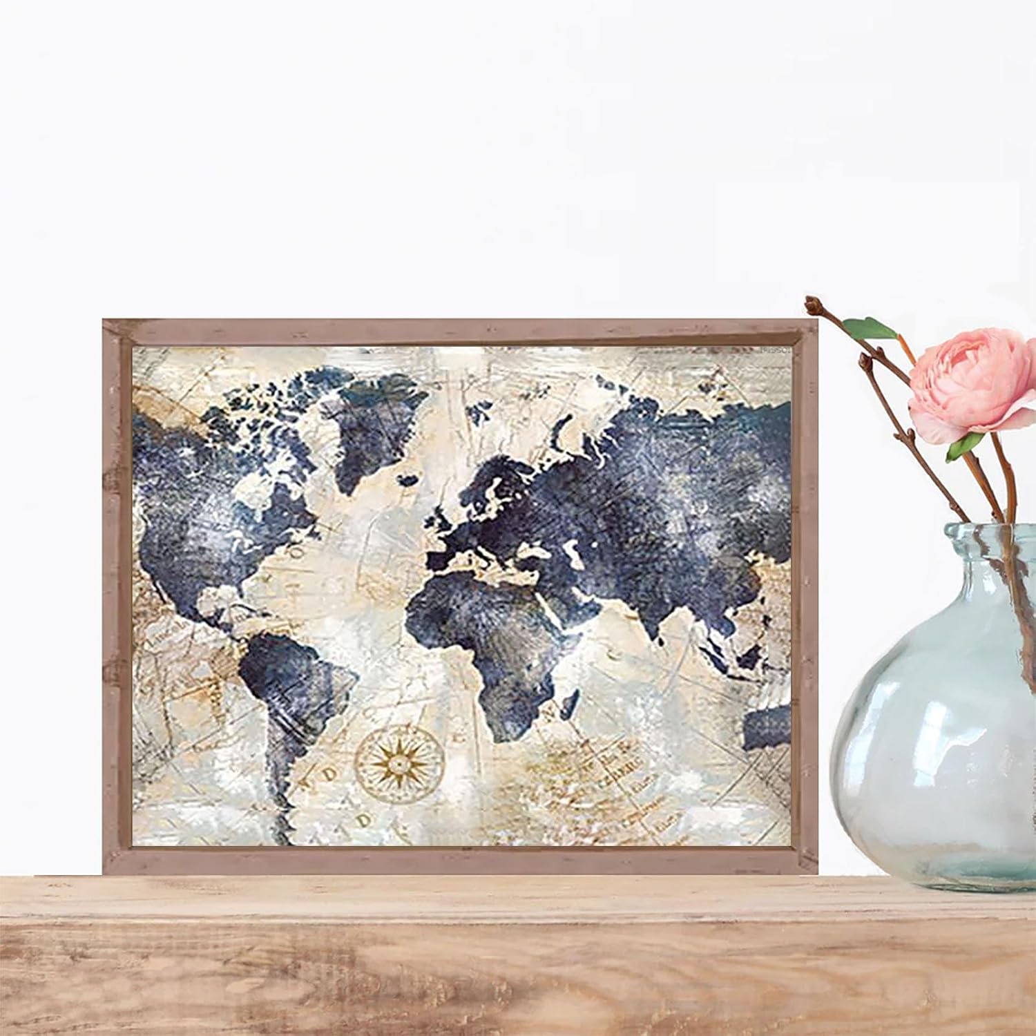 DIY 5D Diamond Painting Kits for Adults Full Drill World Map Crystal Embroidery Wall Decorations for Living Room Art Kit 30 x 40 CM