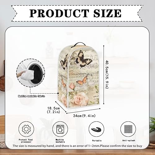 Vista 156 de doginthehole Hummingbird Blender Covers for Kitchen, Washable Appliance Covers Anti Fingerprint Stain Resistant Polyester Blender Dust Cover