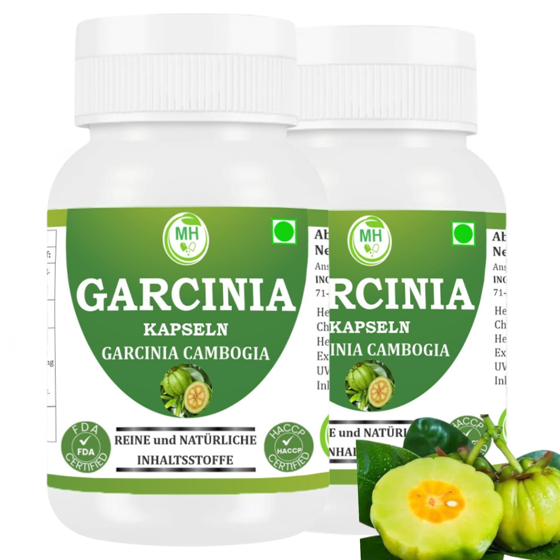 Garcinia Cambogia – 600 mg Nahrungsergänzungsmittel – Unterstützt Gewichtsmanagement und Appetitkontrolle – Vegan, gentechnikfrei, glutenfrei – 120 Kapseln