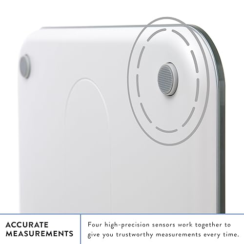 Miniatura 6 de Balanza inteligente Weight Gurus que se conecta con WiFi, mide la grasa corporal, con LCD retroiluminada, COMIN18JU033401, 1