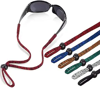 SHINKODA 6-Pack Glasses Strap - Universal Eyeglass Lanyard - Eyewear Retainer Cord for Reading, Safety, Sports & Sunglasses