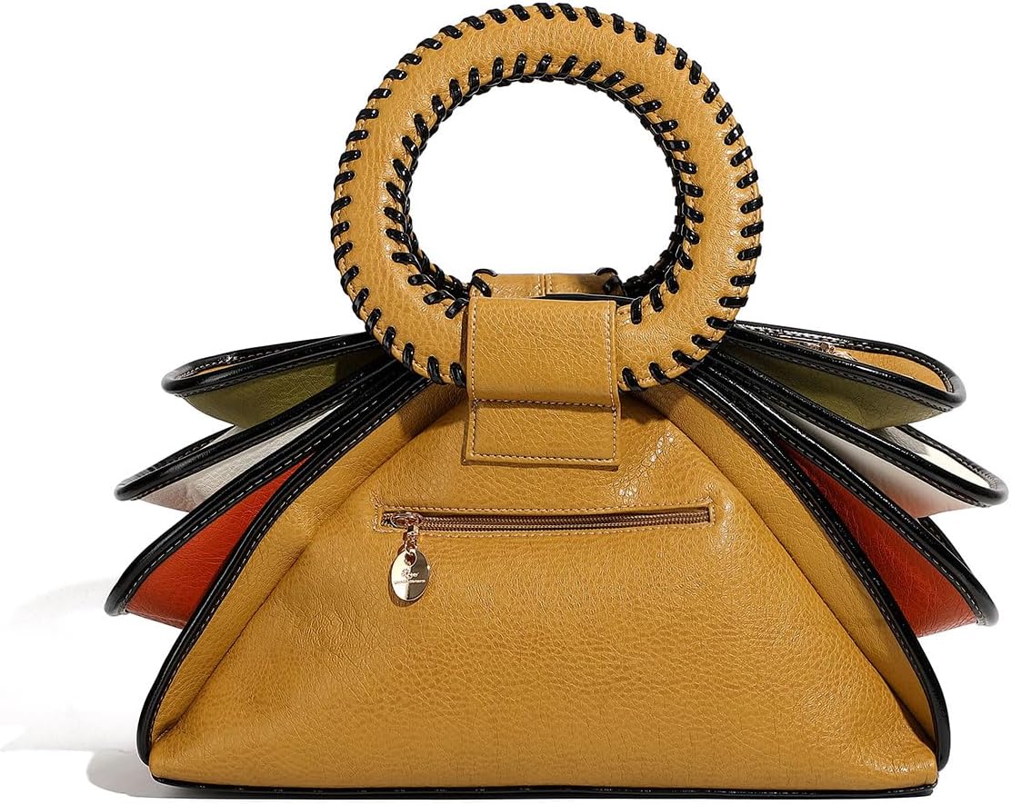 Tote Bag for Women，Designer Featuring Unique Whipstitch Trim Details image 4