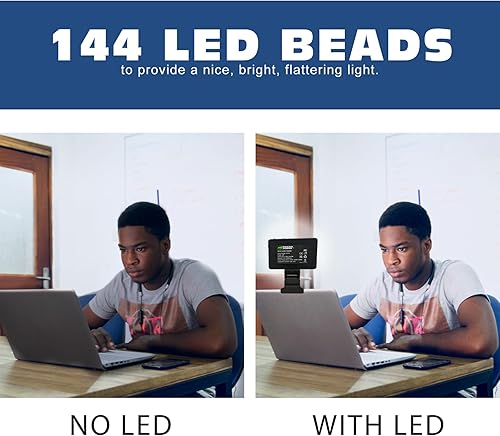 Miniatura 5 de Wasabi Power Luz LED de alta potencia recargable de video con clip, 3 modos de luz ajustables para teléfono inteligente, tableta, portátil,