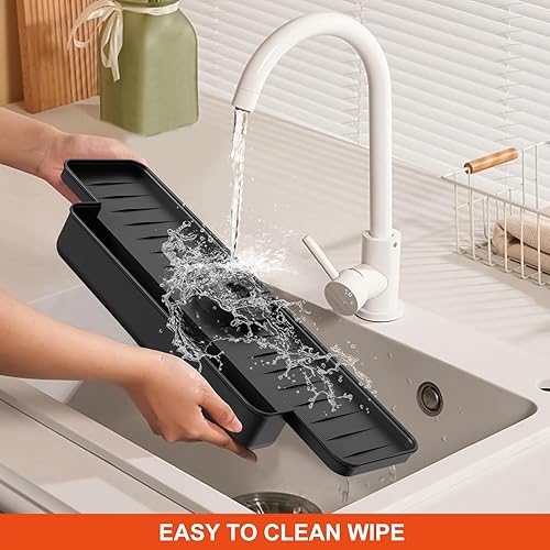 Miniatura 4 de Protector contra salpicaduras para fregadero de cocina, alfombrilla de silicona para grifo de fregadero, alfombrilla absorbente de grifo de