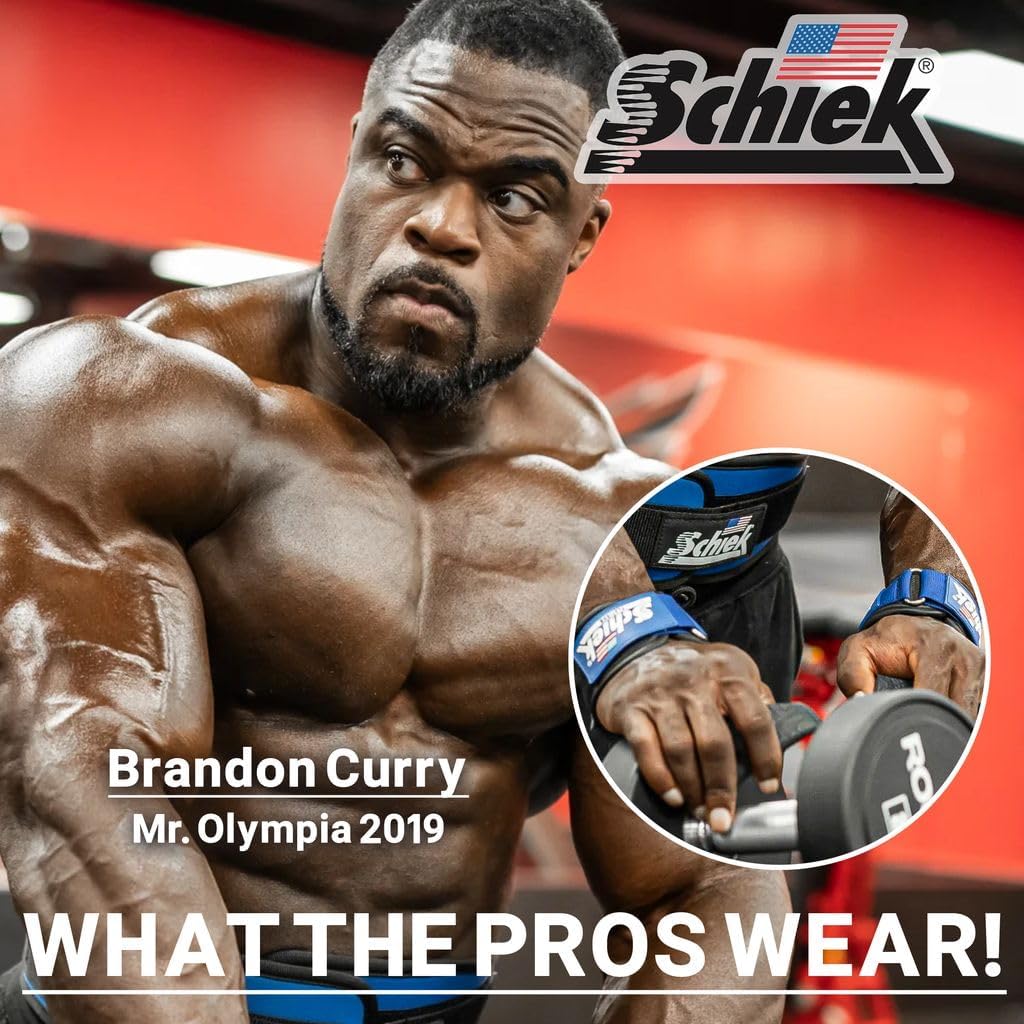 Schiek Sports Model 1907 Platinum Edition Ultimate Grips - 3 in 1 Weight Lifting Straps Wrist Wraps and Grip Pads - Secure Non Slip Control and Comfort for Strength Training